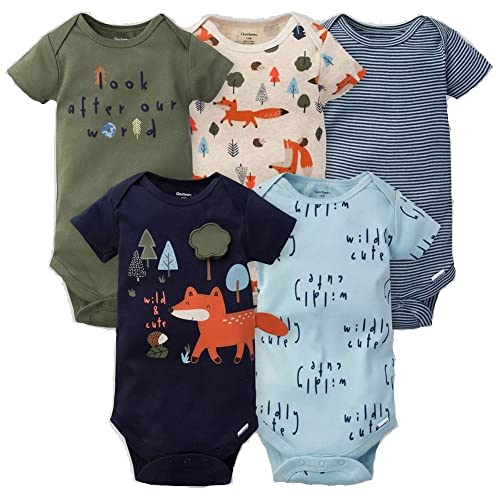 Baby 5-Pack Variety Onesies Bodysuits  0-3 Months, Foxy