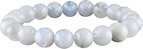 Natural 10mm Gemstone Stretch Bracelet for Stress Relief