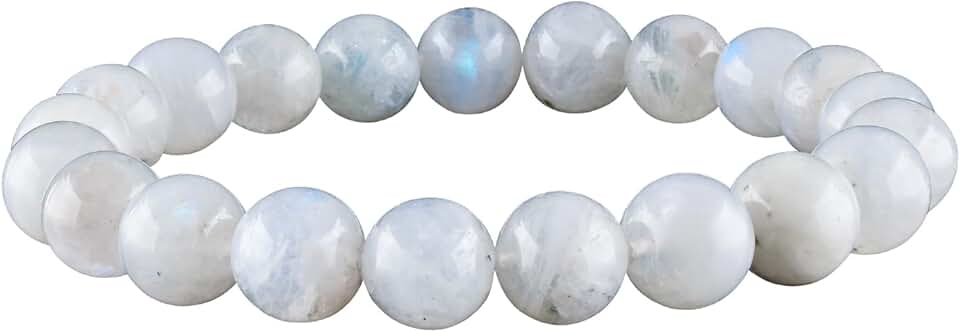 Natural 10mm Gemstone Stretch Bracelet for Stress Relief