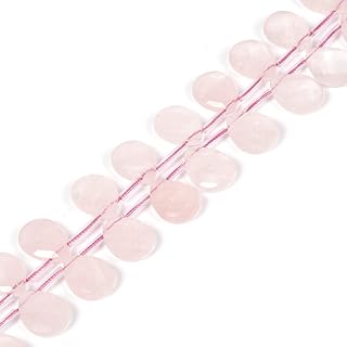 Faceted Rose Quartz Teardrop Beads for Jewelry Making