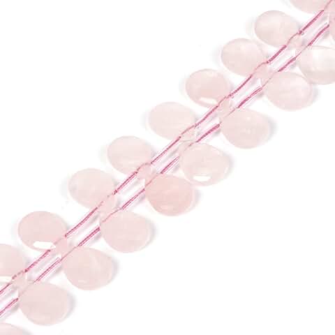 Faceted Rose Quartz Teardrop Beads for Jewelry Making