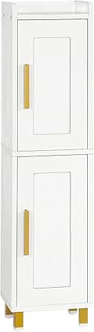 Small Corner Bathroom Storage Cabinet with 2 Doors