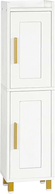 Small Corner Bathroom Storage Cabinet with 2 Doors