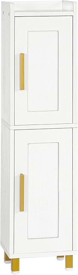 Small Corner Bathroom Storage Cabinet with 2 Doors