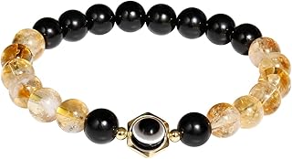 Black Obsidian Evil Eye Beaded Bracelet for Protection and Healing