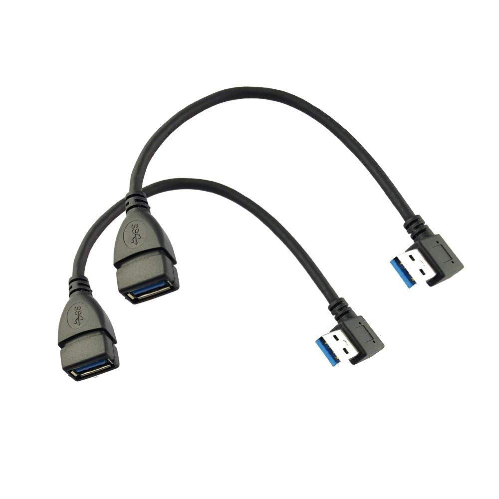 2-Pack USB 3.0 Right Angle Extension Cables