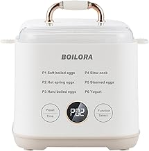 Egg Cooker with Timer, Steamer, and Auto Shut Off