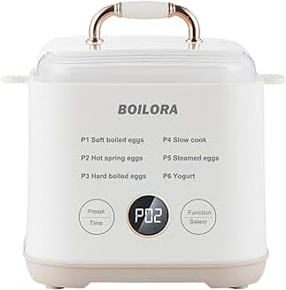 Egg Cooker with Timer, Steamer, and Auto Shut Off