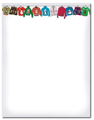 Holiday Sweater Letterhead, 80 sheets, 11" x 8.5"
