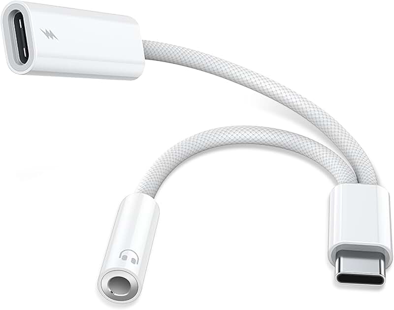 USB C to 3.5mm Audio and Charging Adapter
