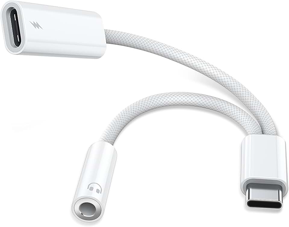 USB C to 3.5mm Audio and Charging Adapter