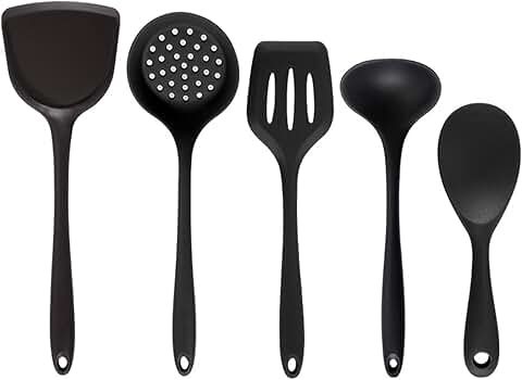 5-Piece Silicone Cooking Utensils Set for Nonstick Cookware