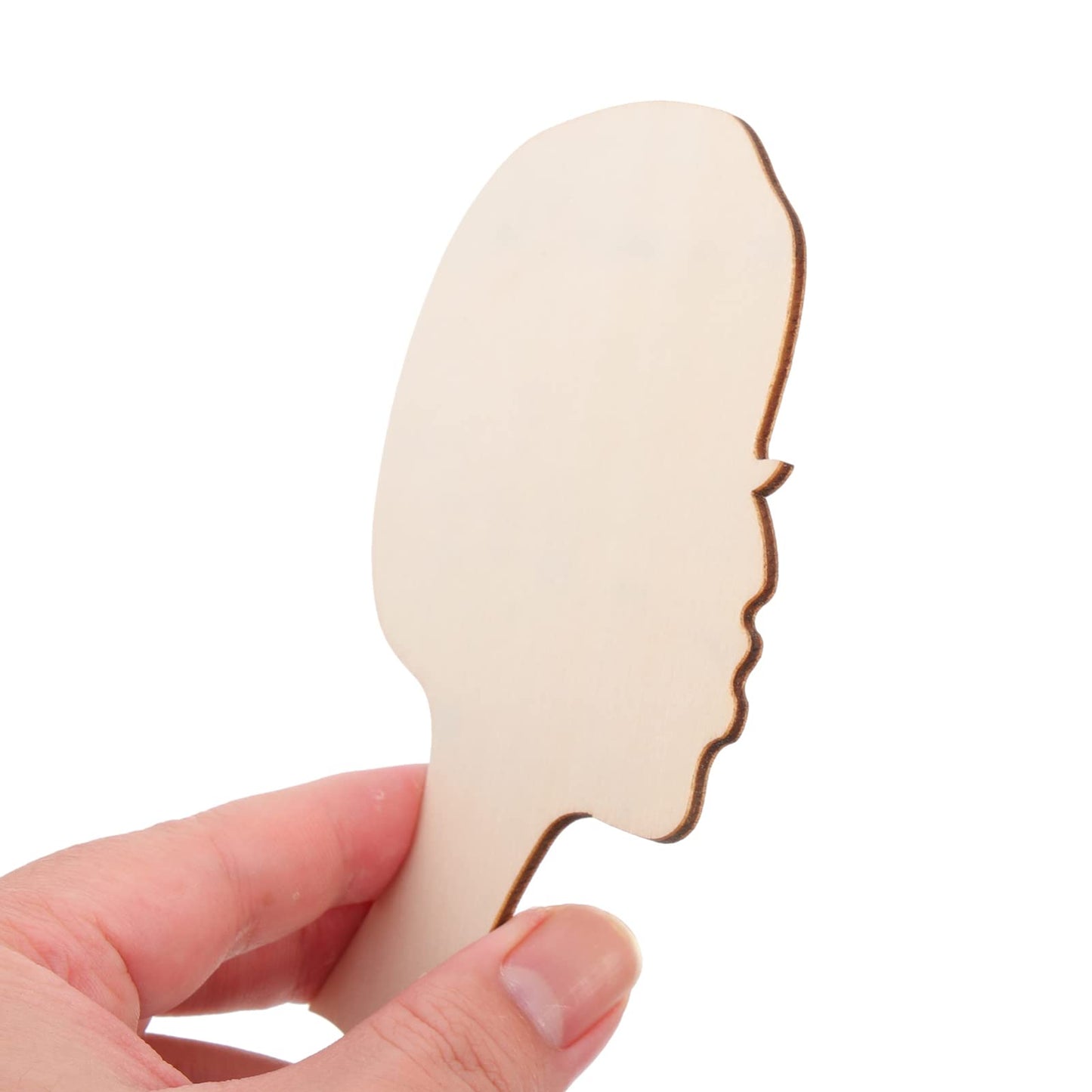10pcs Wooden African Woman Head Cutouts