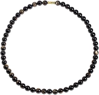 8mm Gemstone Choker Necklace for Meditation and Balance