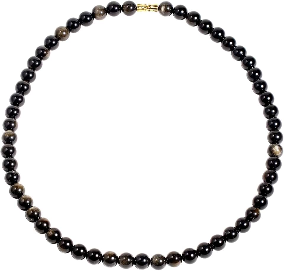 8mm Gemstone Choker Necklace for Meditation and Balance