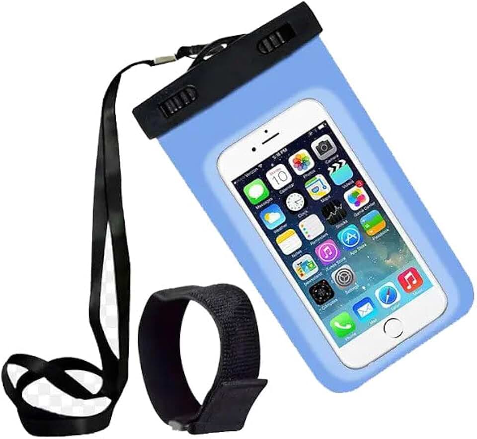 Waterproof Phone Pouch with Arm Band and Lanyard