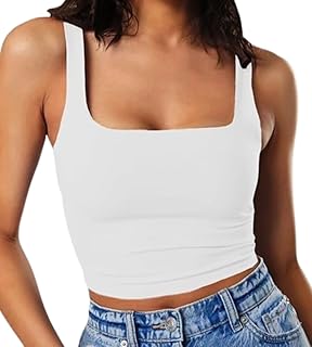 Women's Square Neck Seamless Tank Top for Summer