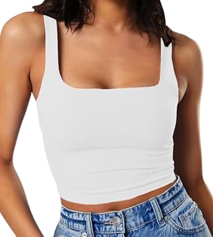 Women's Square Neck Seamless Tank Top for Summer