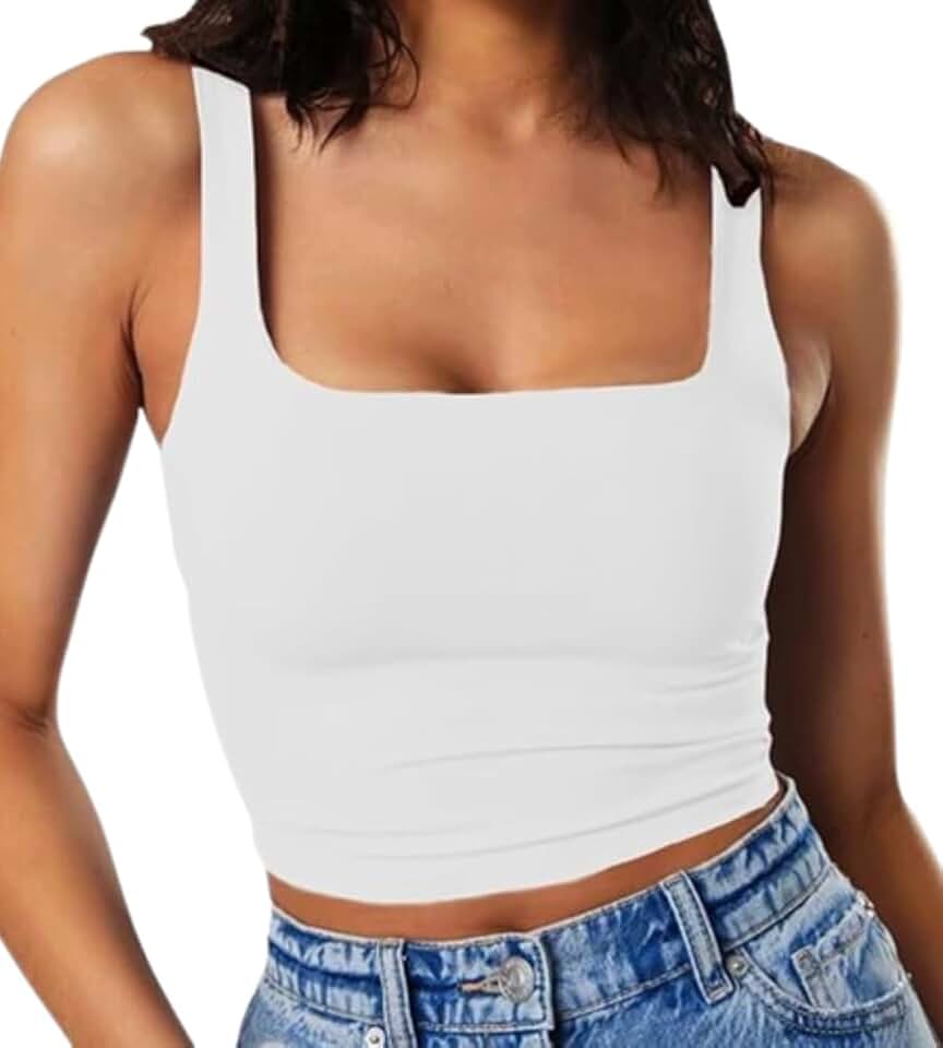 Women's Square Neck Seamless Tank Top for Summer
