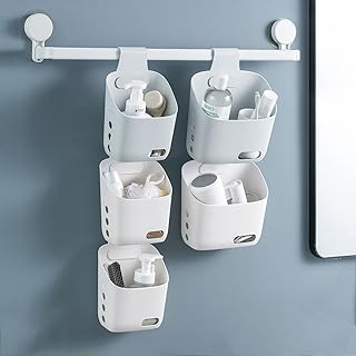 3-Piece Hanging Shower Basket Set for Bathroom and Kitchen