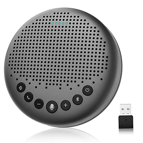 Bluetooth Speakerphone - Luna Conference Speaker, w/Enhanced Noise Reduction Algorithm & Streaming Webcam, 3 in 1 1080P 60FPS Webcam with Microphone and Speaker
