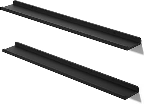 Set of 2 48-Inch Long Rustic Wall Shelves