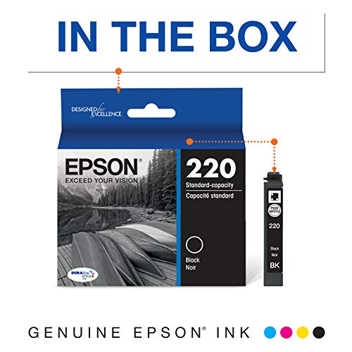 T220120 DURABrite Ultra Black Standard Capacity -Cartridge -Ink (WF-2760, WF-2750, WF-2660, WF-2650, WF-2630, XP-424, XP-420, XP-320)