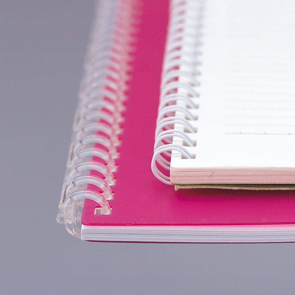 Refillable lined notebook, 9.9 x 7.3 inches, yellow green