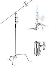 Heavy Duty C Stand with Boom Arm, Adjustable Height