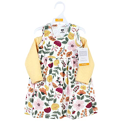 Girls' Quilted Cardigan and Dress, Fall Botanical, 0-3 Months