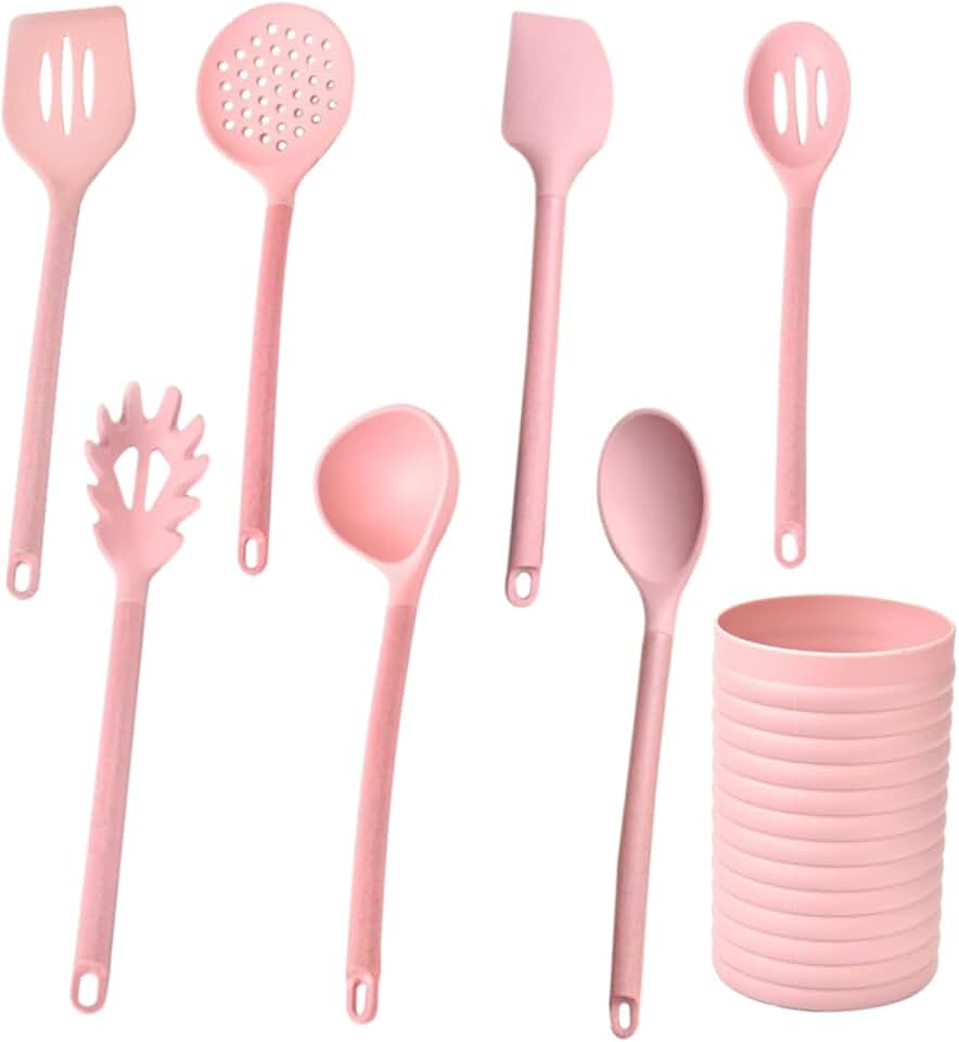 Silicone Kitchen Utensils with Ergonomic Handle