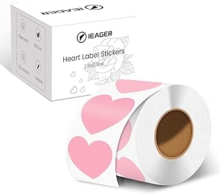 Heart-Shaped 2-Inch Printable Stickers, Pink, 500 Labels