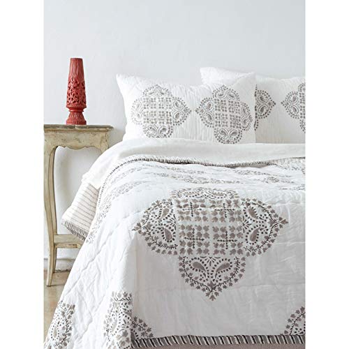 Gillian Quiltset, Queen, Gray