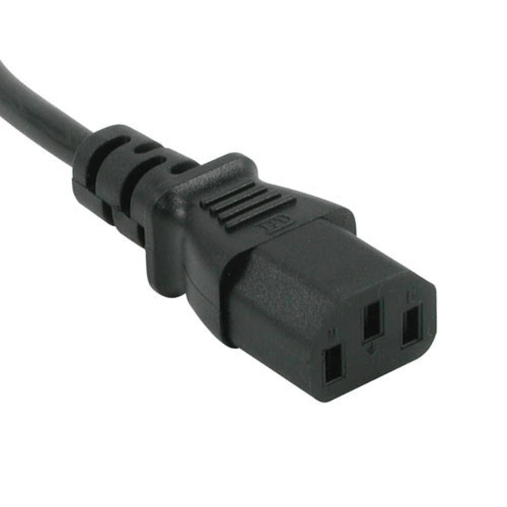12 ft Black 3-Pin Power Extension Cord
