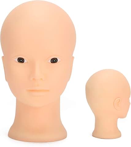 Bald Mannequin Head for Makeup and Wig Practice
