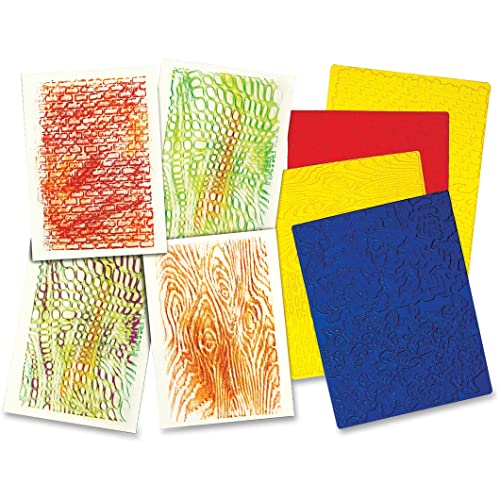 Rubbing Plates Set with 8 Designs, 4 Plates
