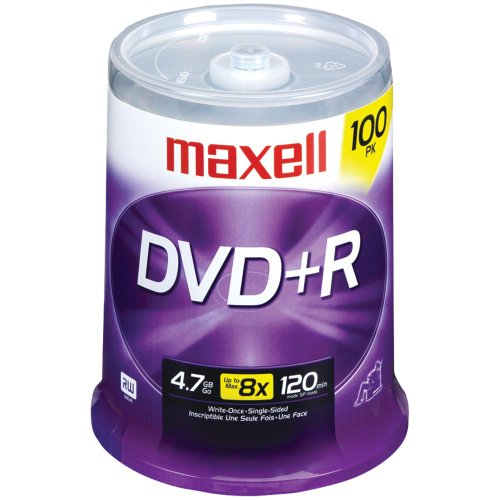 Logo on top 16X DVD+R Media 100 Pack in Cake Box (639016)