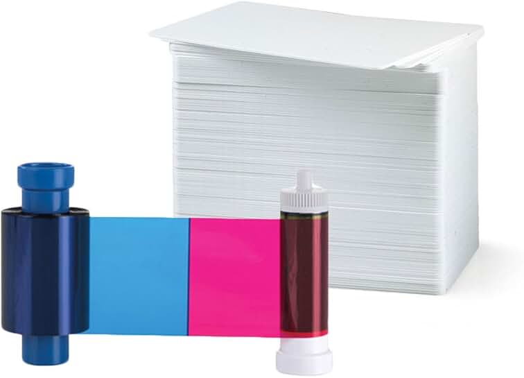 Color Ribbon YMCKO for 100 Prints with PVC Cards