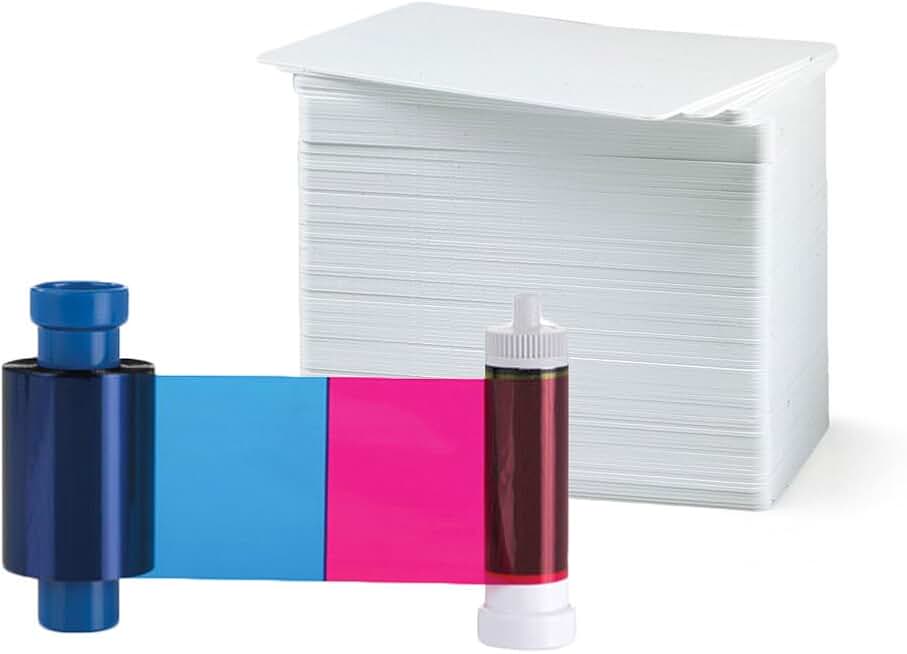 Color Ribbon YMCKO for 100 Prints with PVC Cards