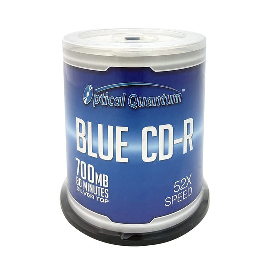 Blue AZO CD-R 700MB 52X Shiny Silver Top 100 Discs