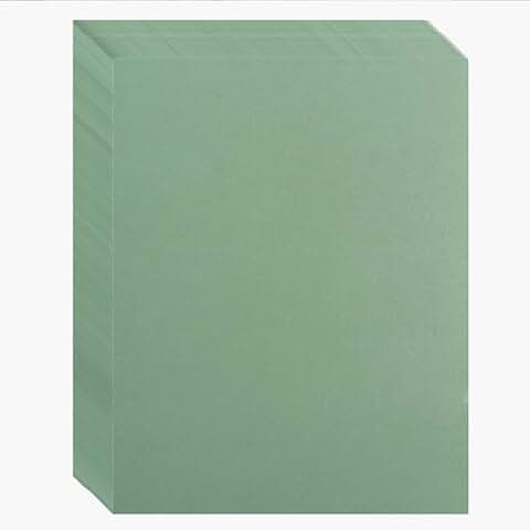 100 Sheets Sage-Green Heavy Cardstock, 8.5x11 inches