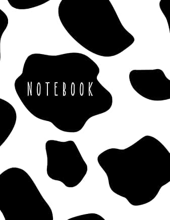 Cow Print Notebook with College Ruled Paper