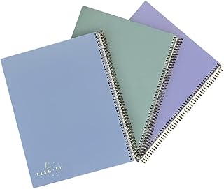 Left-Handed Spiral Notebooks, 3 Pack, 9"x11"