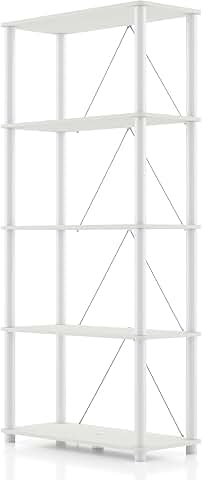 Modern 5-Tier Wide Shelving Unit for Home Storage