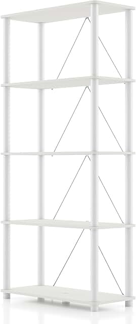 Modern 5-Tier Wide Shelving Unit for Home Storage