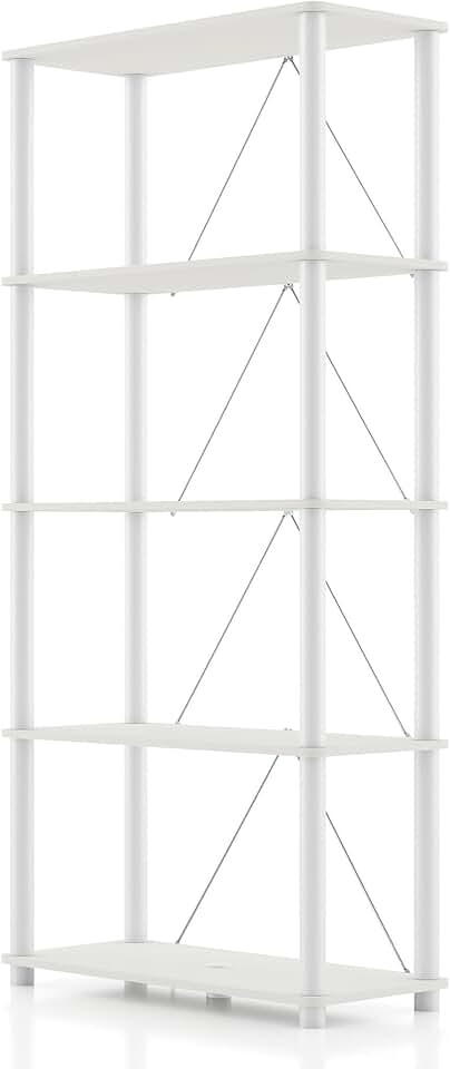 Modern 5-Tier Wide Shelving Unit for Home Storage