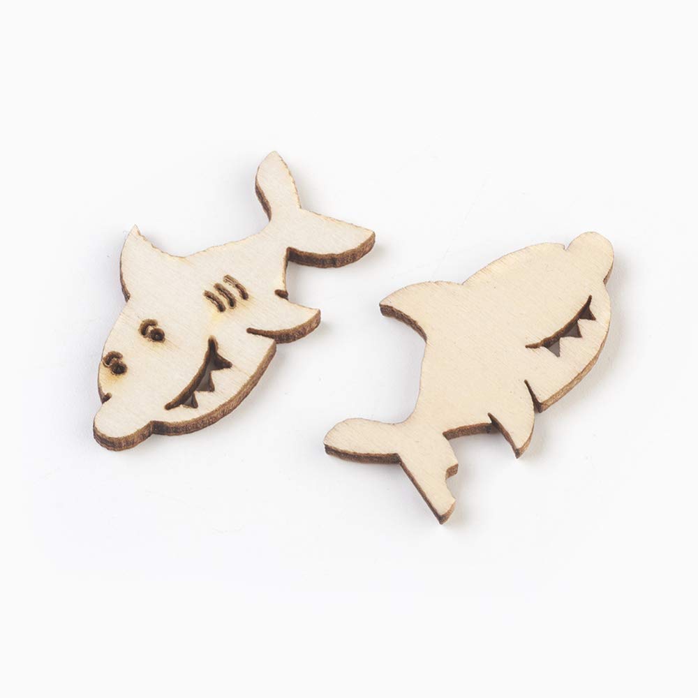 100 Laser Cut Sea Animal Wood Ornaments Set