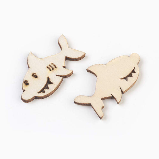 100 Laser Cut Sea Animal Wood Ornaments Set