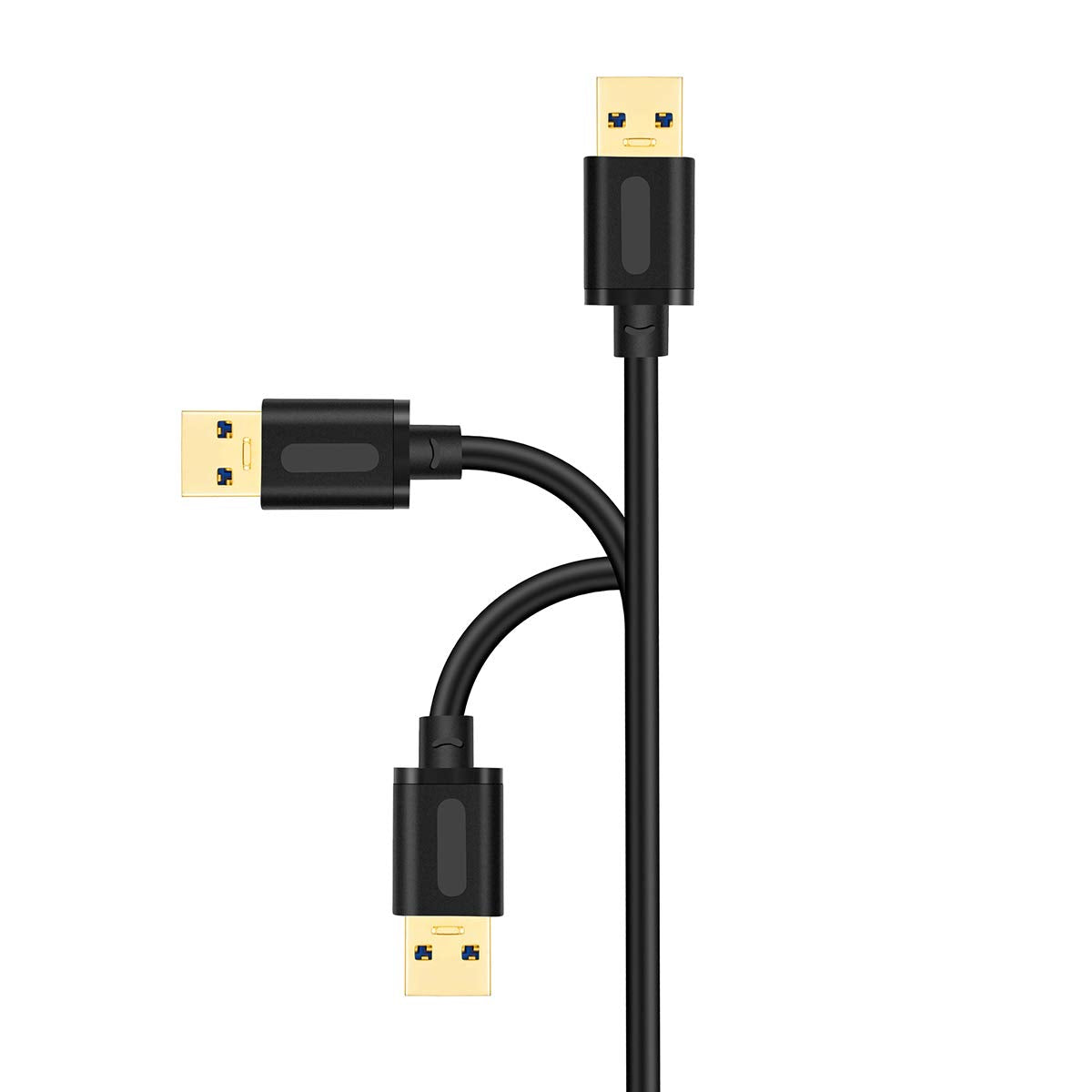 USB 3.0 A to A Male Cable 3Ft,USB to USB Cable USB Male to Male Cable USB Cord with Gold-Plated Connector for Hard Drive Enclosures, DVD Player, Laptop Cooler (3Ft/1M)