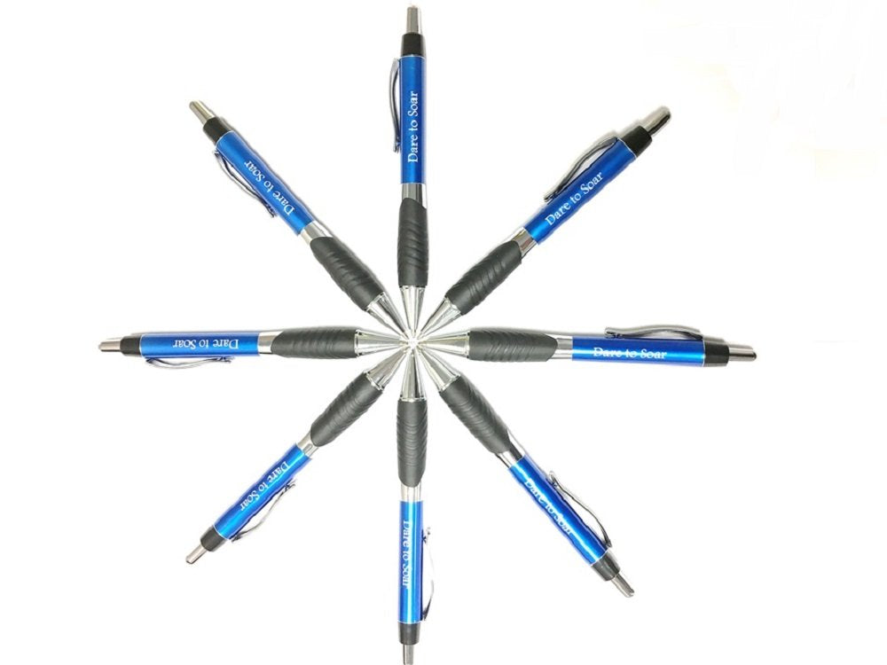 Motivational Pen Set of 8 with "Dare to Soar" Message